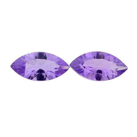 Natural amethyst marquise concave cut 10x5mm gemstone