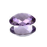 Natural amethyst oval checkerboard cut 20x15mm loose stone