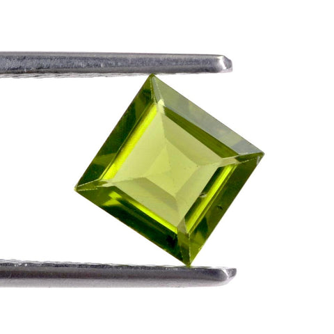 Peridot square cut 6mm loose gemstone