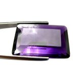 amethyst bi-colour baguette cut 24x16mm loose gemstone 25.60 carats