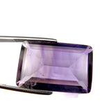 amethyst purple bi-colour baguette cut 24x16mm 24.55 carats gemstone