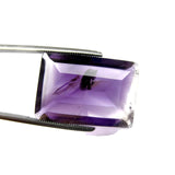 amethyst purple bi-colour baguette cut 24x16mm loose gemstone