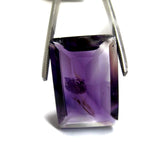 amethyst purple bi-colour baguette cut 24x16mm natural gemstone