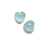 aquamarine blue cabochon heart cut 8mm loose stone