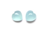aquamarine blue cabochon heart cut 8mm natural gemstone