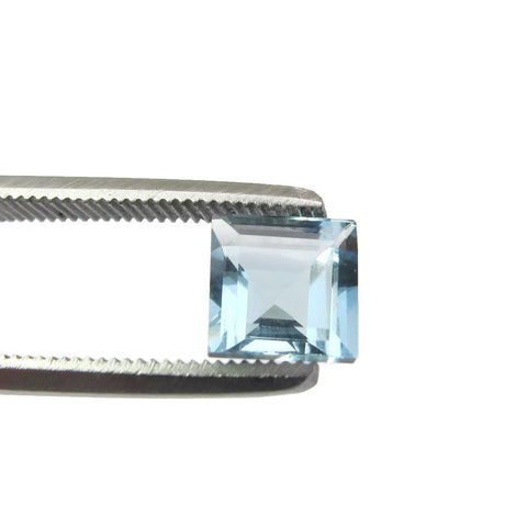 aquamarine blue square cut 6mm AAA natural gemstone
