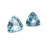 aquamarine blue natural stone trillion cut 6mm 