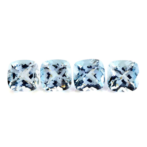 aquamarine blue cushion cut 5mm gemstone AAA quality