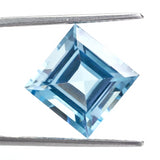 aquamarine blue square cut 8mm gemstone