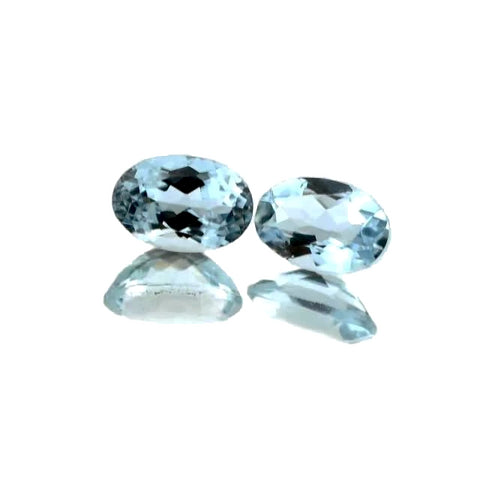 natural aquamarine oval cut 8x6mm loose gemstone