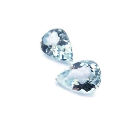 aquamarine blue pear cut 7x5mm light colour gemstones