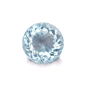 Natural aquamarine round 4mm loose gemstone from Brazil