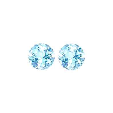 aquamarine blue round brilliant cut 2.5mm loose gemstone