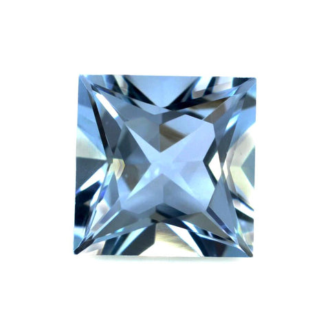 aquamarine square princess cut 3mm genuine gemstone