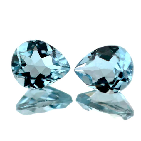 aquamarine pear cut 5x4mm gemstones from Brazil