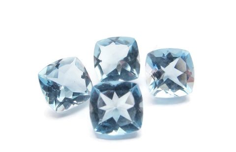 aquamarine blue cushion cut 5mm gemstone