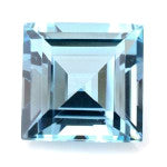 sky blue topaz square cut 10mm natural gemstone