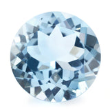 sky blue topaz round cut 10mm genuine gemstone