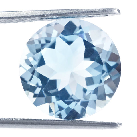 Sky blue topaz round cut 6mm loose gemstone