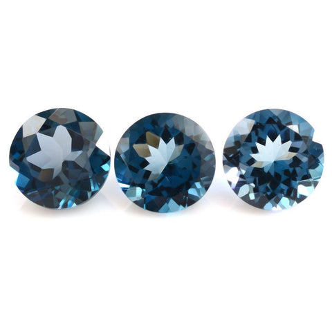 London blue topaz round cut 6mm loose gemstone