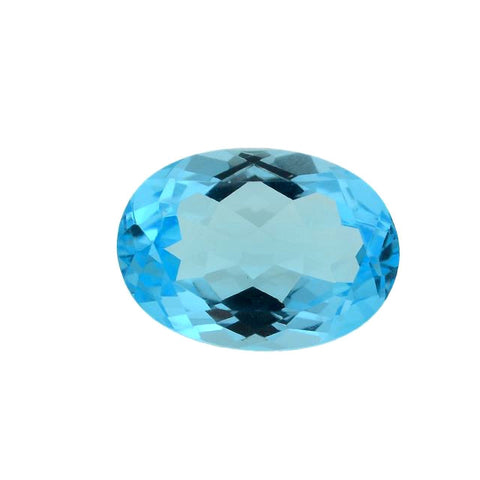 natural sky blue topaz oval cut 12x8mm loose gemstone