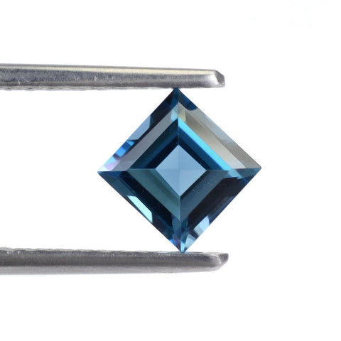 london blue topaz 3mm square natural loose gemstone