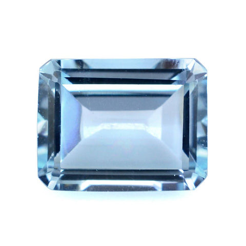 natural sky blue topaz octagon emerald cut gemstone 11x9mm