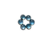 London blue topaz round flower-cut cabochon 6mm gemstone