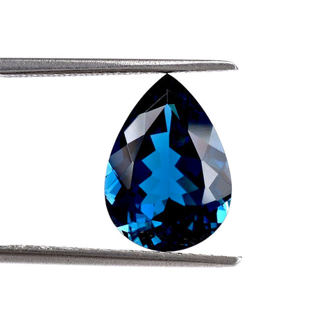 natural london blue topaz pear cut  10x7mm loose gemstone