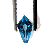 natural swiss blue topaz free-form kite cut 10x6mm gemstone