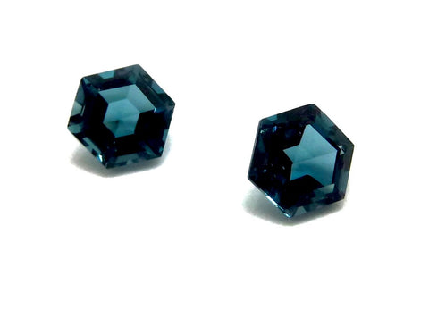 london blue topaz hexagon step-cut loose stone