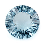 Natural sky blue topaz round concave cut 12mm loose stone