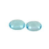 sky blue topaz oval buff-top cut 8x6mm genuine jewel