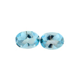 sky blue topaz oval buff-top cut 8x6mm loose gemstone