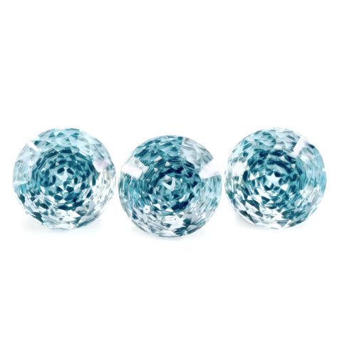 sky blue topaz round net-cut 10mm loose gemstone
