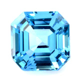Swiss blue topaz asscher cut 8mm genuine jewel