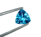 Swiss blue topaz trillion cut 10mm genuine jewel