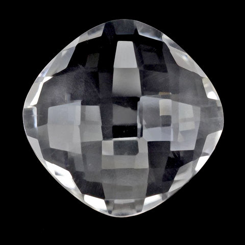 Crystal Quartz cushion checkerboard cabochon 8mm loose stone