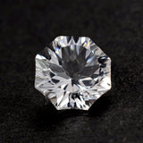 Natural crystal quartz round flower concave cut 8mm gemstone