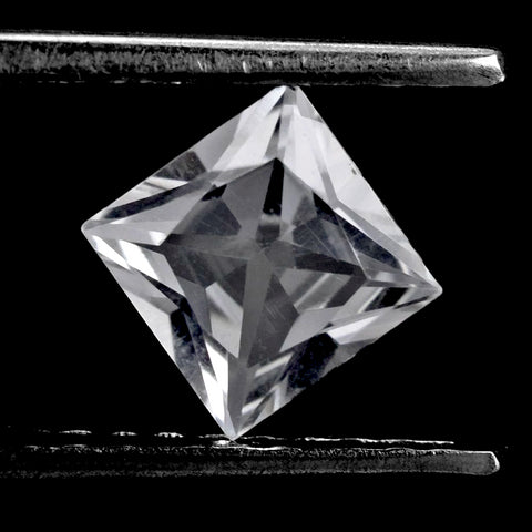 natural crystal quartz square princess cut 8mm gemstone