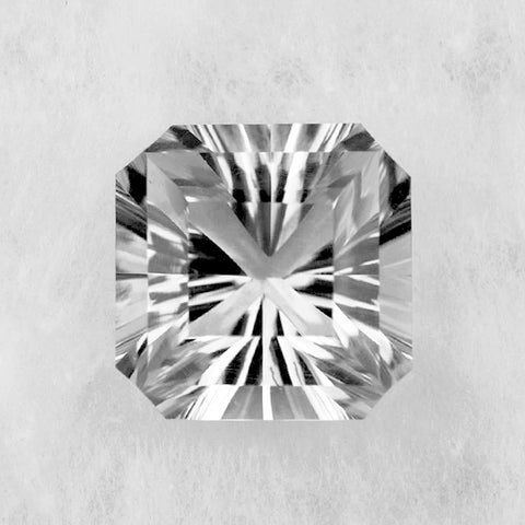 Crystal quartz octagon asscher cut 10mm loose gemstone
