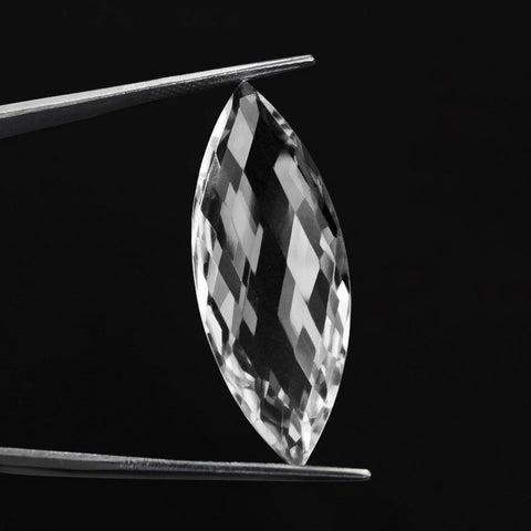 Crystal Quartz marquise briolette cut 14x7mm loose gemstone