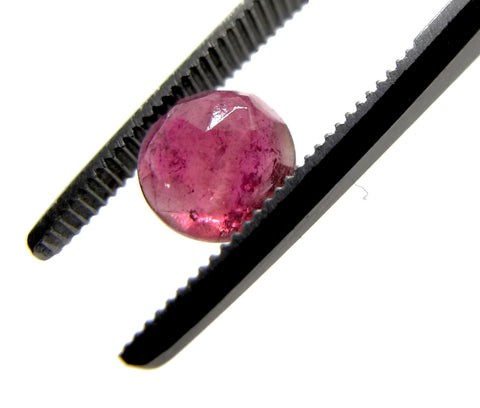tourmaline pink cabochon round rose-cut 6mm natural gemstone 