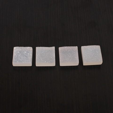 Druzy square cut - 5mm (white)