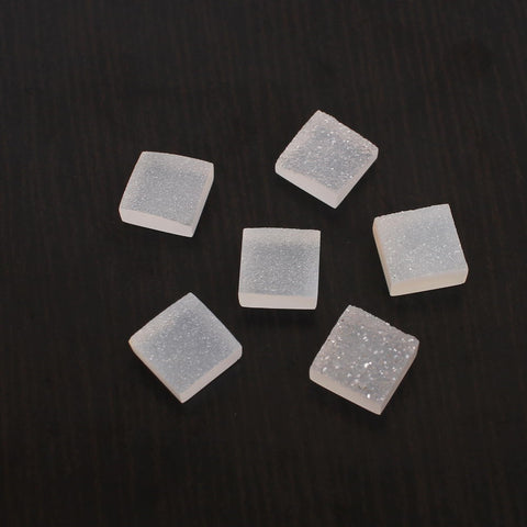 Druzy square cut - 10mm (white)