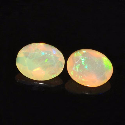 Natural ethiopian opal yellow orange oval cut loose gemstone