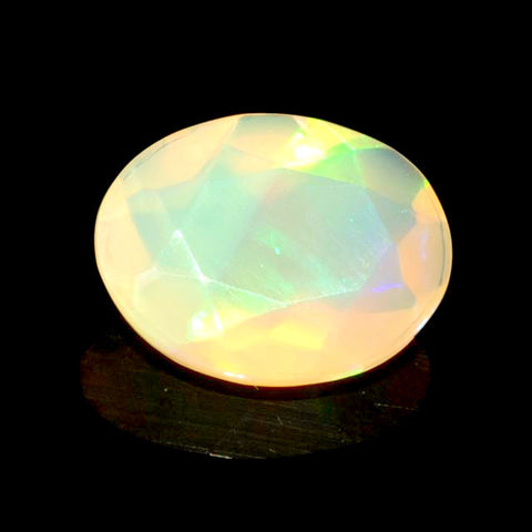 Genuine ethiopian opal yellow orange oval cut 11x9mm gemstone