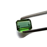 genuine green tourmaline emerald octagon cut 7.5x6mm gemstone
