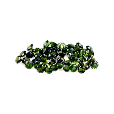 green tourmaline round cut 1.5mm gemstone
