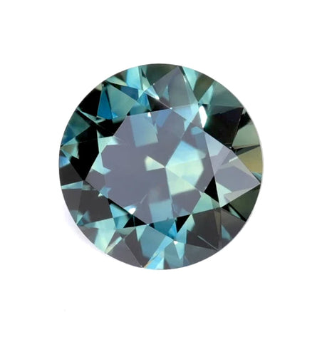 Teal tourmaline round cut 5.2mm gemstone from Brazil